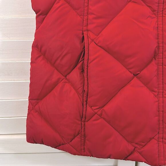 Eddie Bauer 700 Fill Power Goose Down Red Quilted Vest Small - Picture 9 of 14
